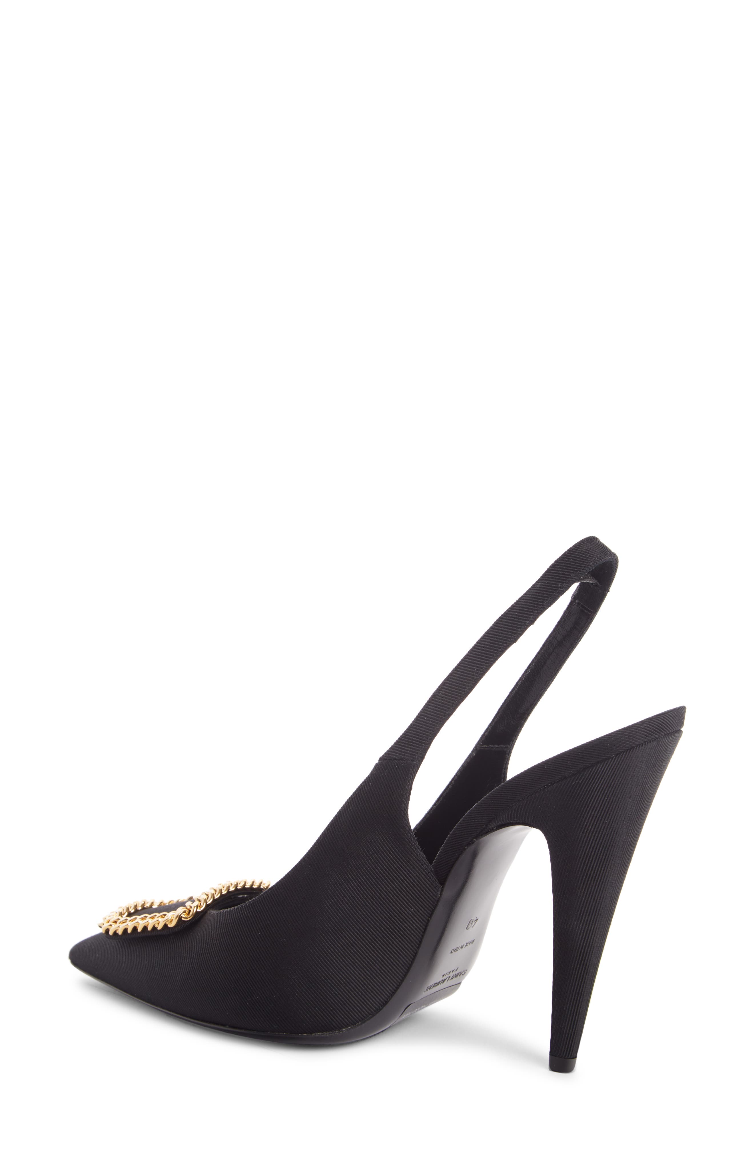 Saint Laurent St. Sulpice Slingback Pointed Toe Pump, Alternate, color, 