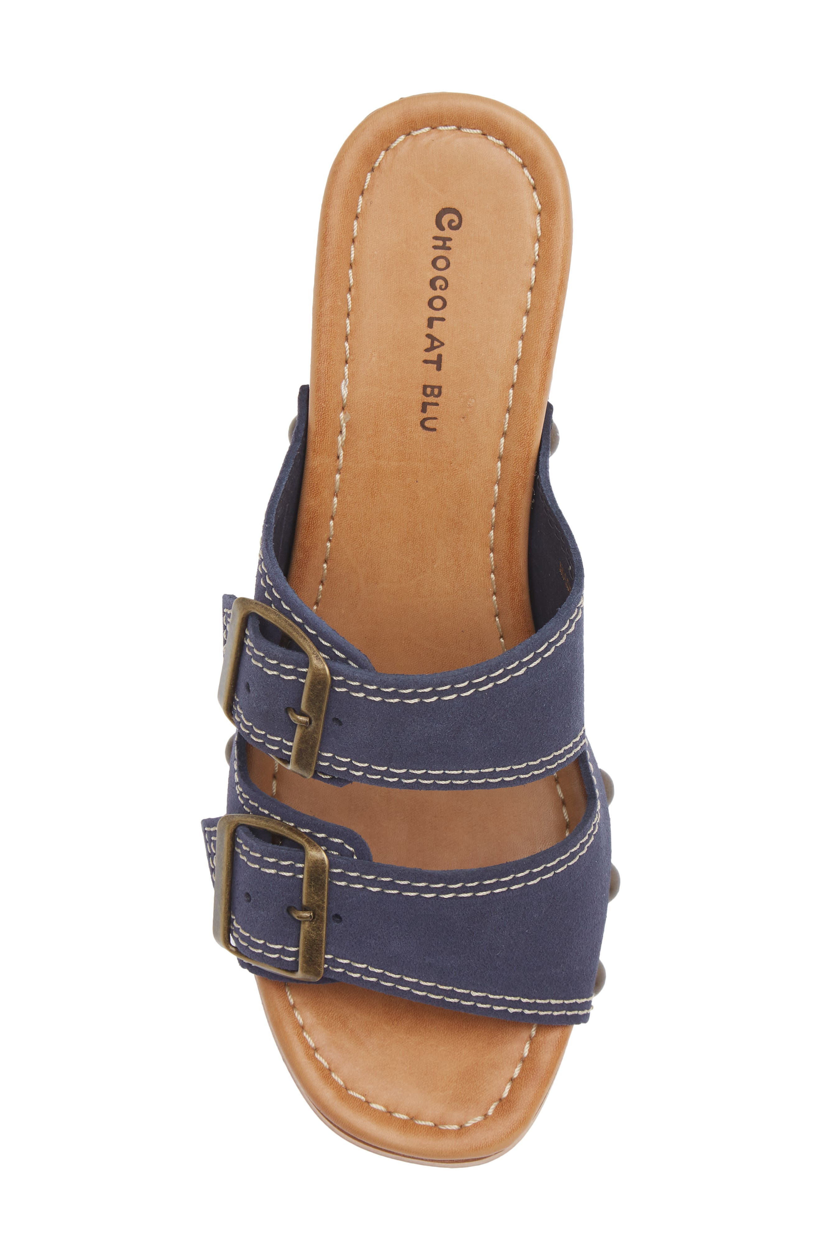 Mega Platform Sandal, Alternate, color, JEANS SUEDE