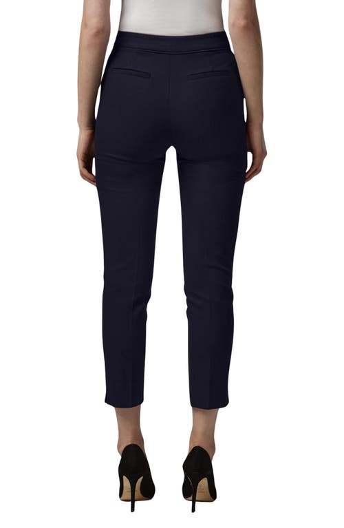 Lk Bennett Wiley Crepe Slim Fit Pants In Blue Navy