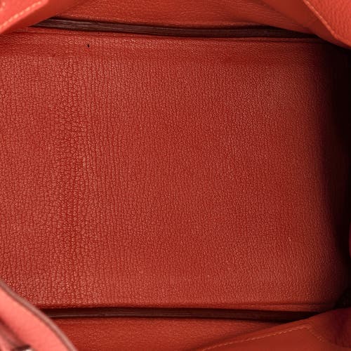 Pre-owned Hermes Hermes Birkin Handbag Red Togo With Palladium Hardware 30 In Red