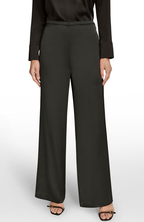 Donna Karan New York Wide Leg Satin Pants In Multi