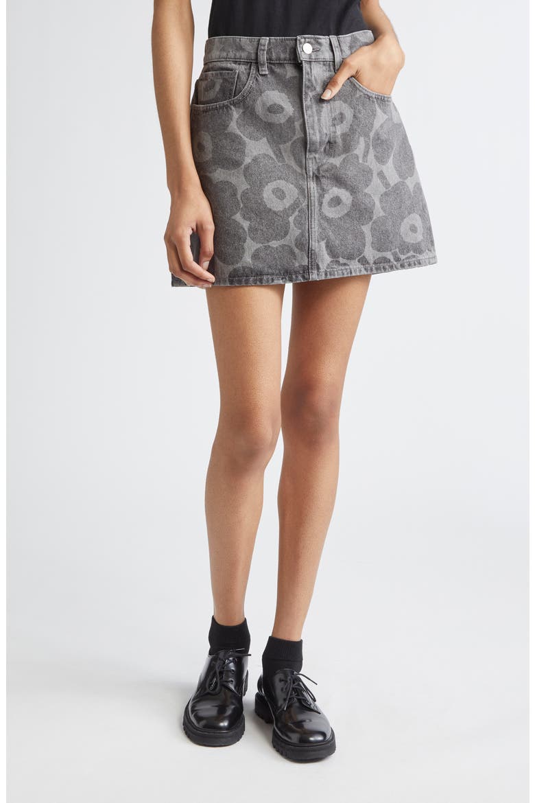 Maridenim Ruudut Unikko Denim Miniskirt (Women) | Nordstromrack