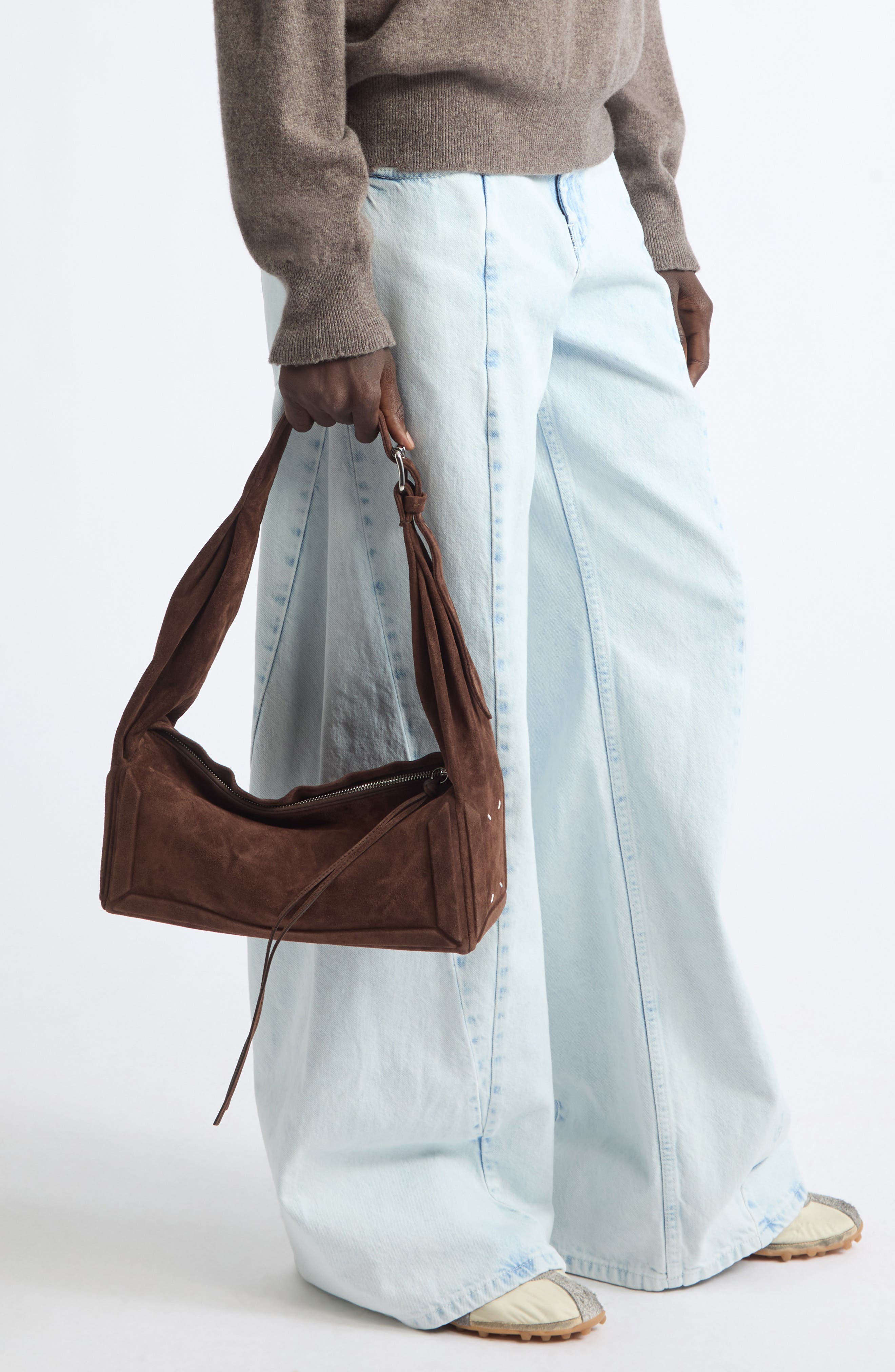 Medium East/West Box Bag, Alternate, color, DARK BROWN