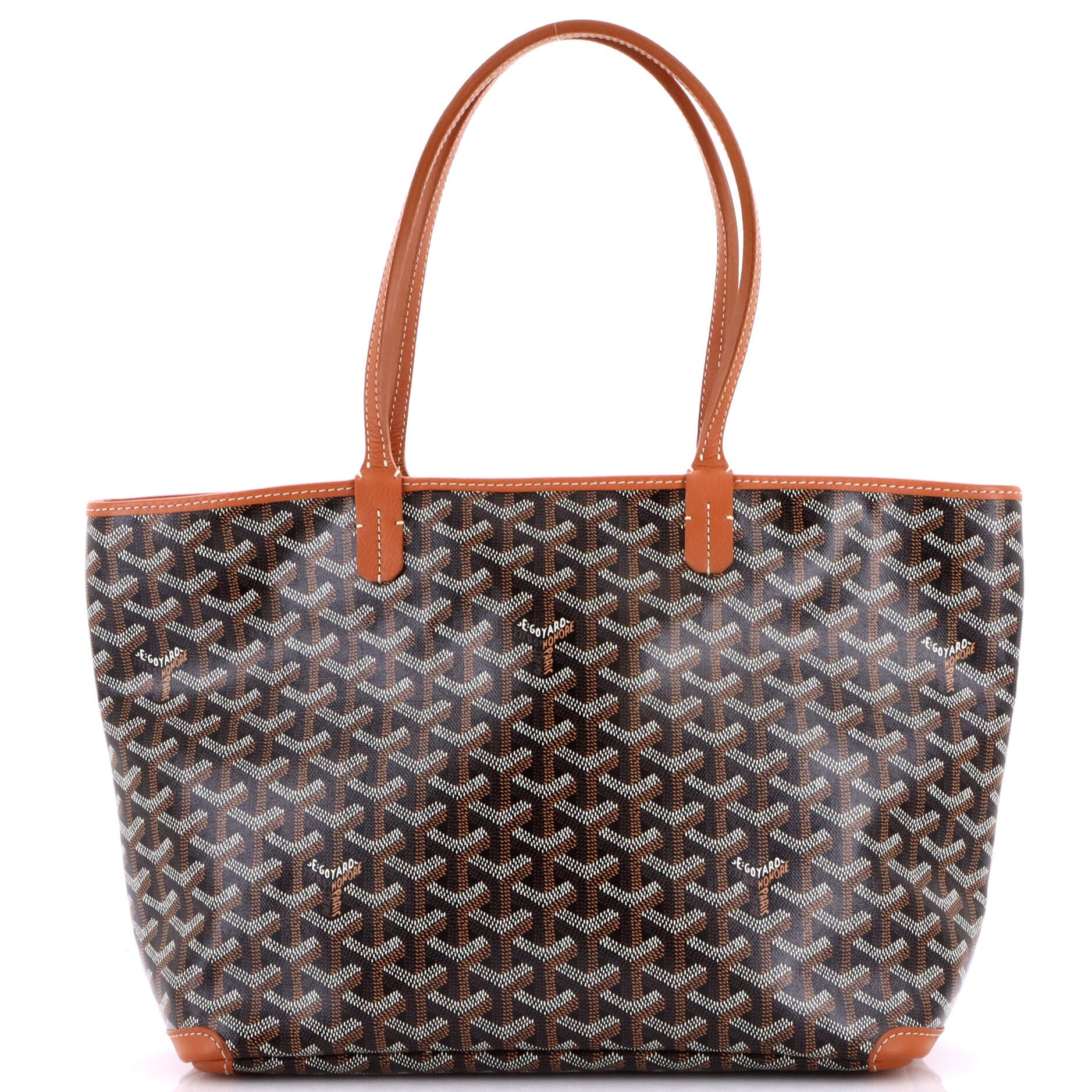 Pre-Owned Goyard Artois Tote Coated Canvas PM, Main, color, Brown