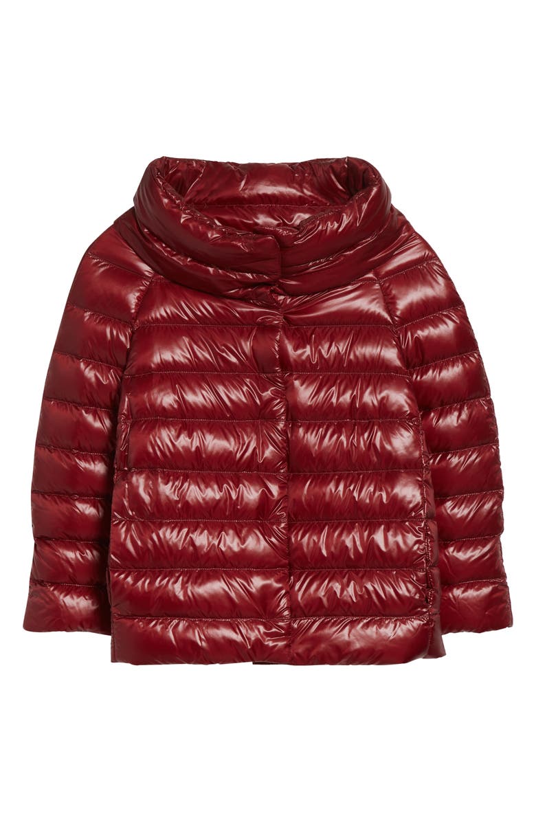 Herno Sofia Iconic Down Crop Puffer Jacket, Alternate, color, Burgandy