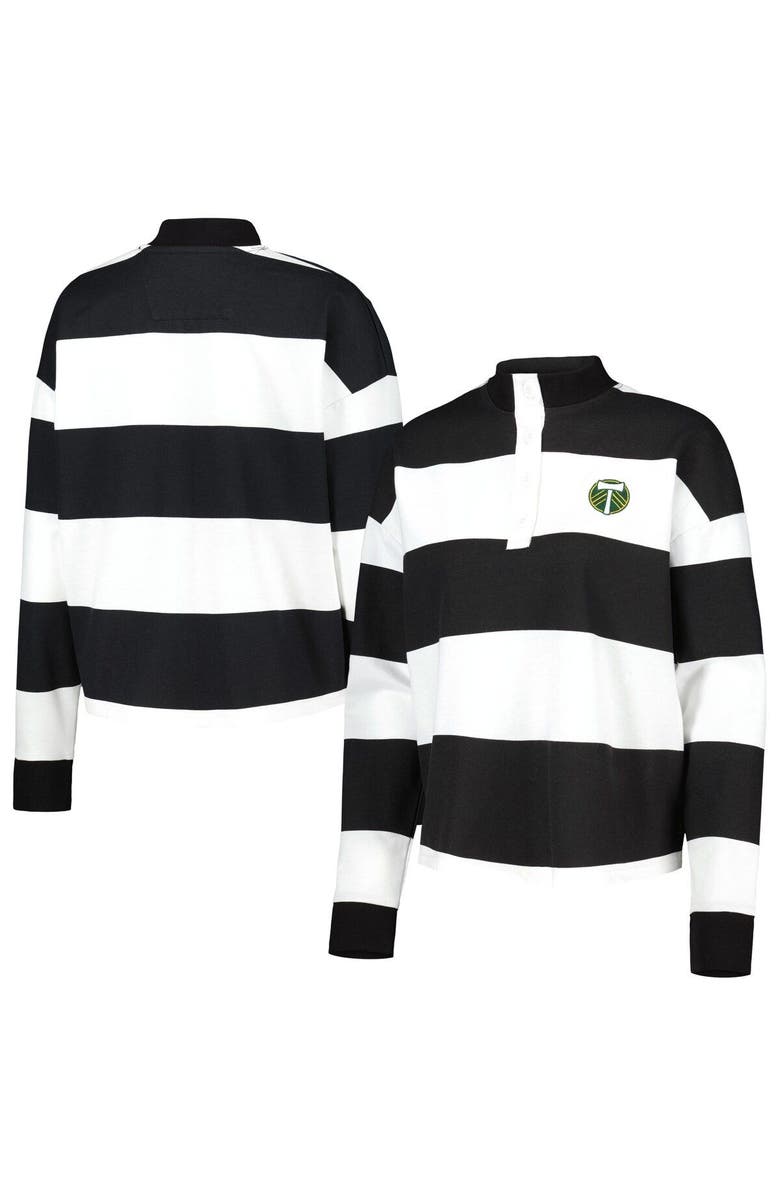 ANTIGUA Women's Antigua  White Portland Timbers Radical Rugby Stripe Long Sleeve T-Shirt, Main, color, White