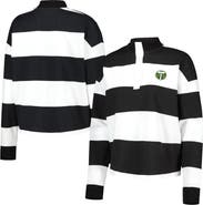ANTIGUA Women's Antigua White Portland Timbers Radical Rugby Stripe Long Sleeve T-Shirt
