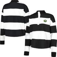 ANTIGUA Women's Antigua White Portland Timbers Radical Rugby Stripe Long Sleeve T-Shirt