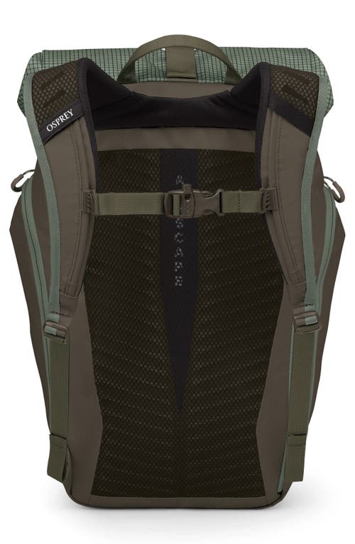 Osprey Transporter 30-liter Roll Top Backpack In Pine Leaf/earl Grey