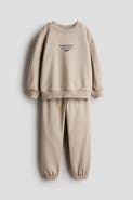 H&M 2-piece Motif-detail Sweatshirt Set