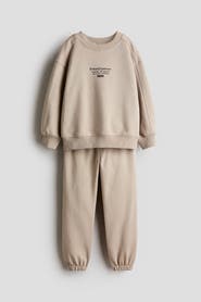 H&M 2-piece Motif-detail Sweatshirt Set