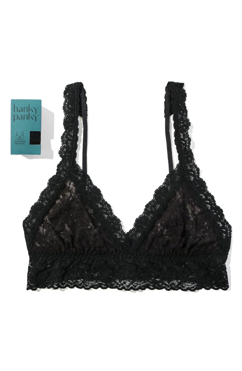 Hanky Panky Boxed Lace Bralette, Alternate, color, Black