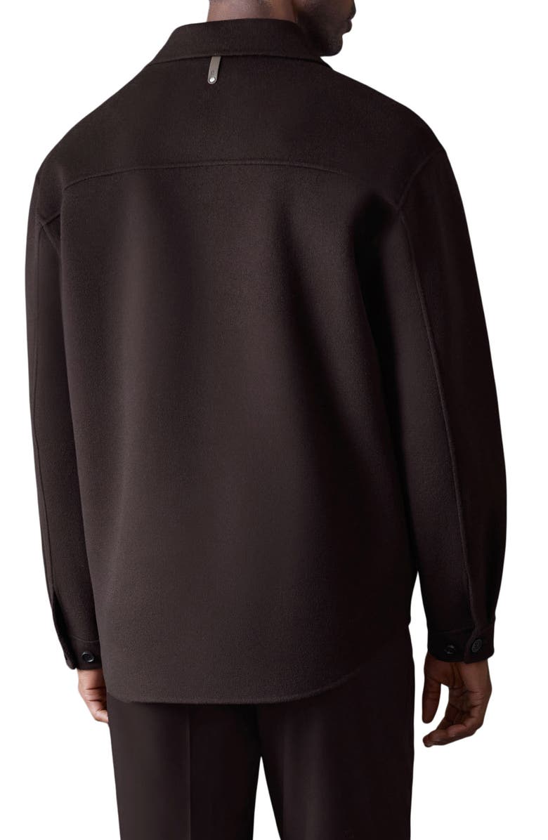 Mackage Emmanuel Double Face Wool Overshirt, Alternate, color, Coffee