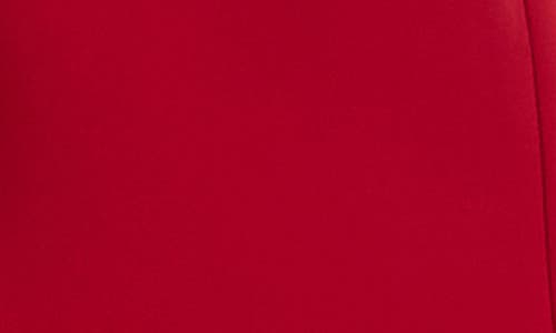Nina Leonard Ruffle One-shoulder Scuba Sheath Dress In Nina Red