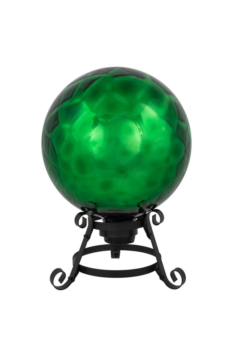 Northlight Smooth Turtle Shell Inspired Mirrored Outdoor Garden Gazing Ball - 10" - Green, Main, color, Green