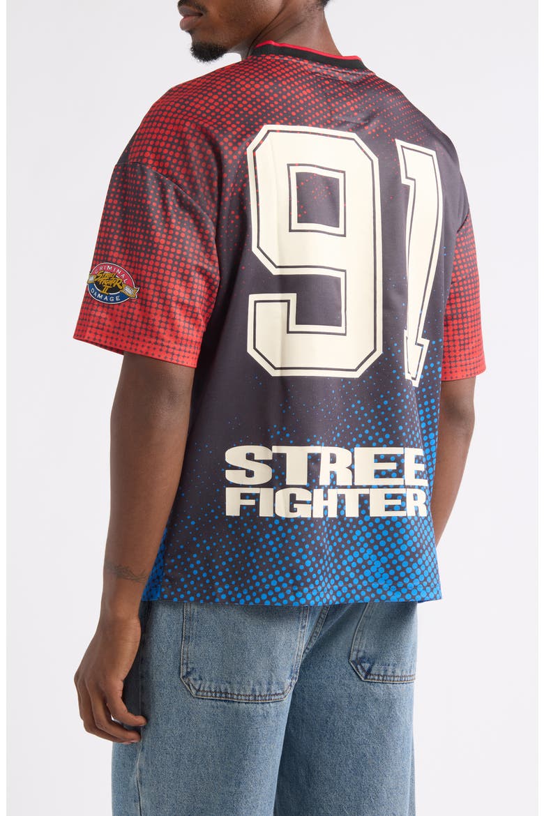 x Street Fighter II Ryu Sports Jersey, Alternate, color, BLUE/ RED