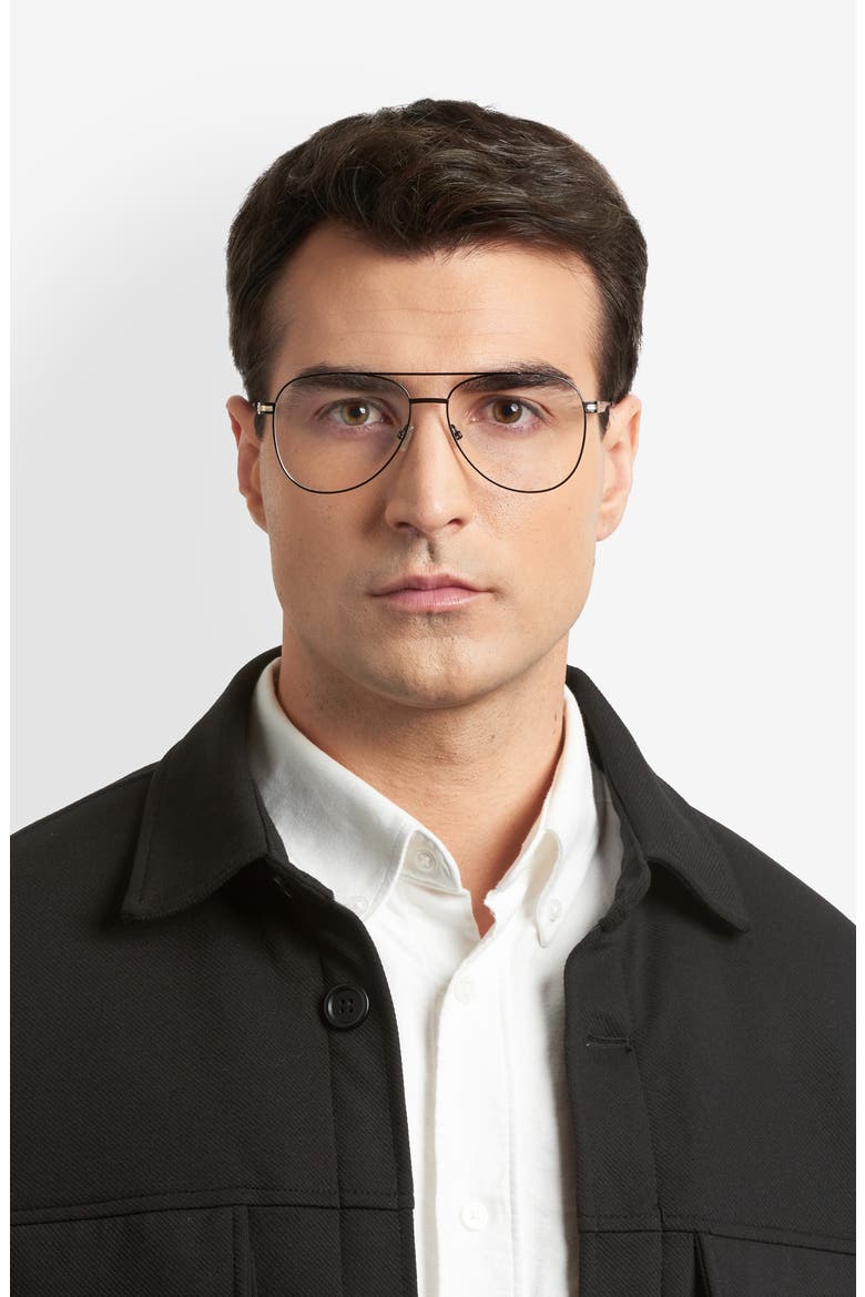 57mm Pilot Optical Glasses, Alternate, color, MATTE BLACK