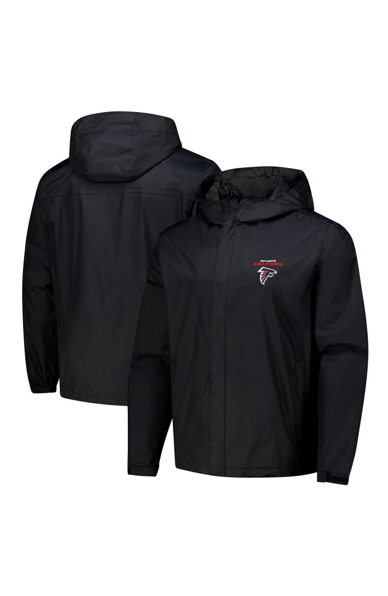 DUNBROOKE Men's Dunbrooke Black Atlanta Falcons Tropic Waterproof Packable Full-Zip Hoodie Jacket, Alternate, color,