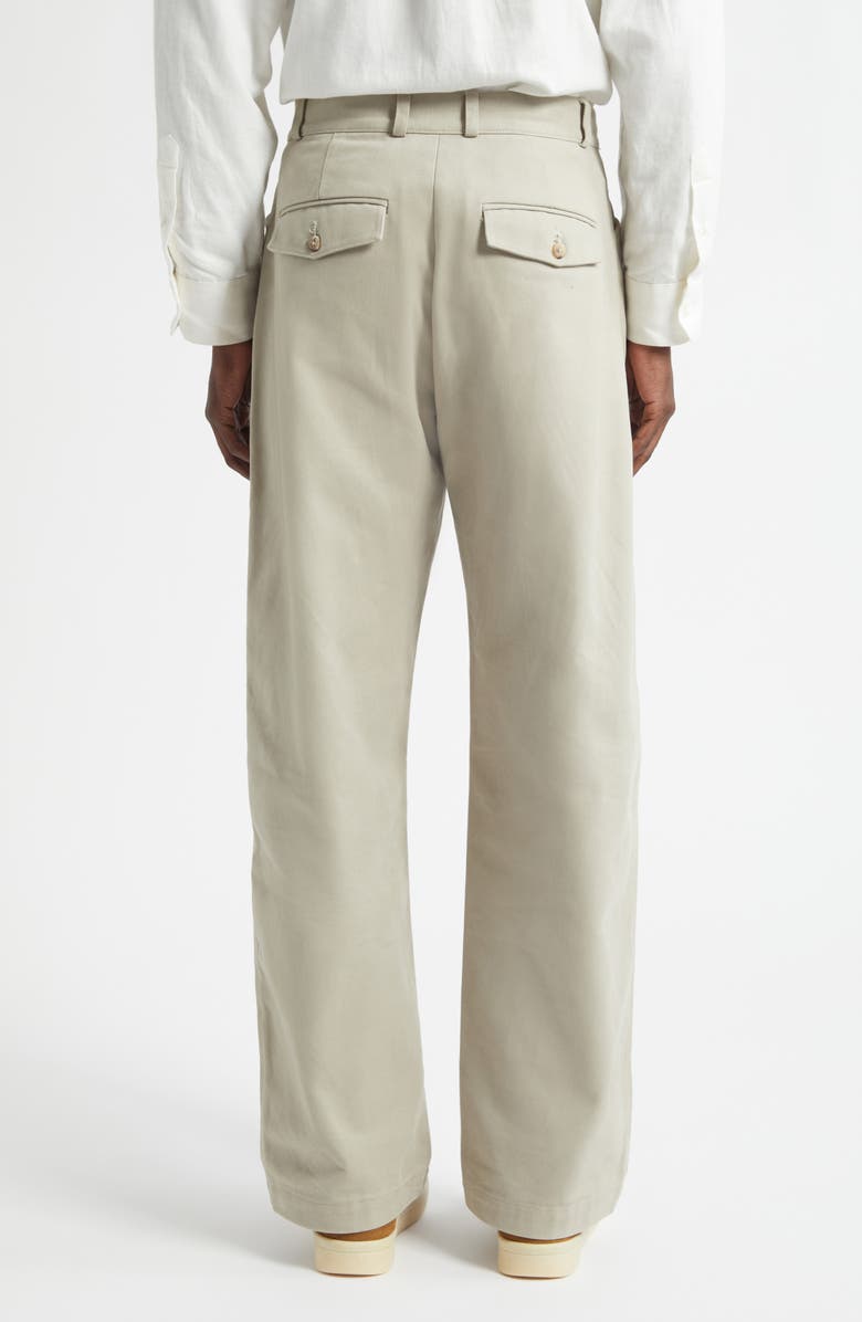 De Bonne Facture Wide Leg Work Pants, Alternate, color, Stone
