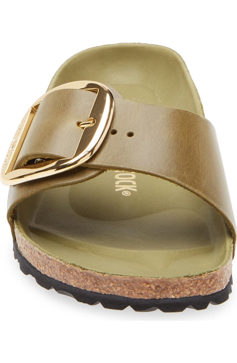 Birkenstock Madrid Big Buckle Slide Sandal, Alternate, color, Green Olive