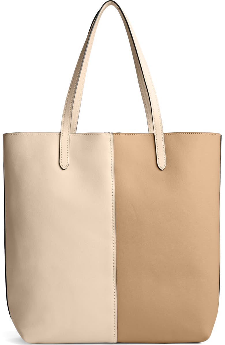 COACH North Colorblock Leather Tote, Alternate, color,
