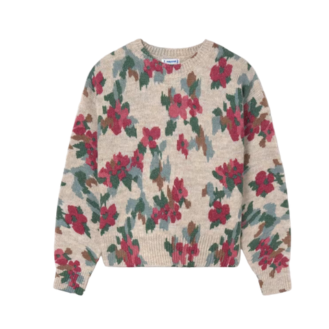 Floral Print Sweater (Big Kid)