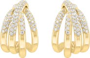 EFFY 18K Rose Gold Diamond Pavé Hoop Earrings