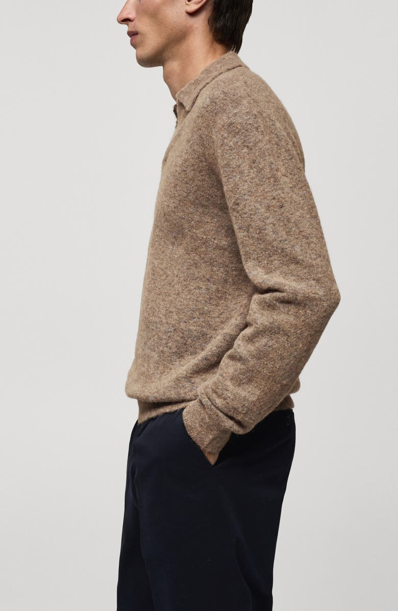 MANGO Knit Polo Sweater, Alternate, color, 