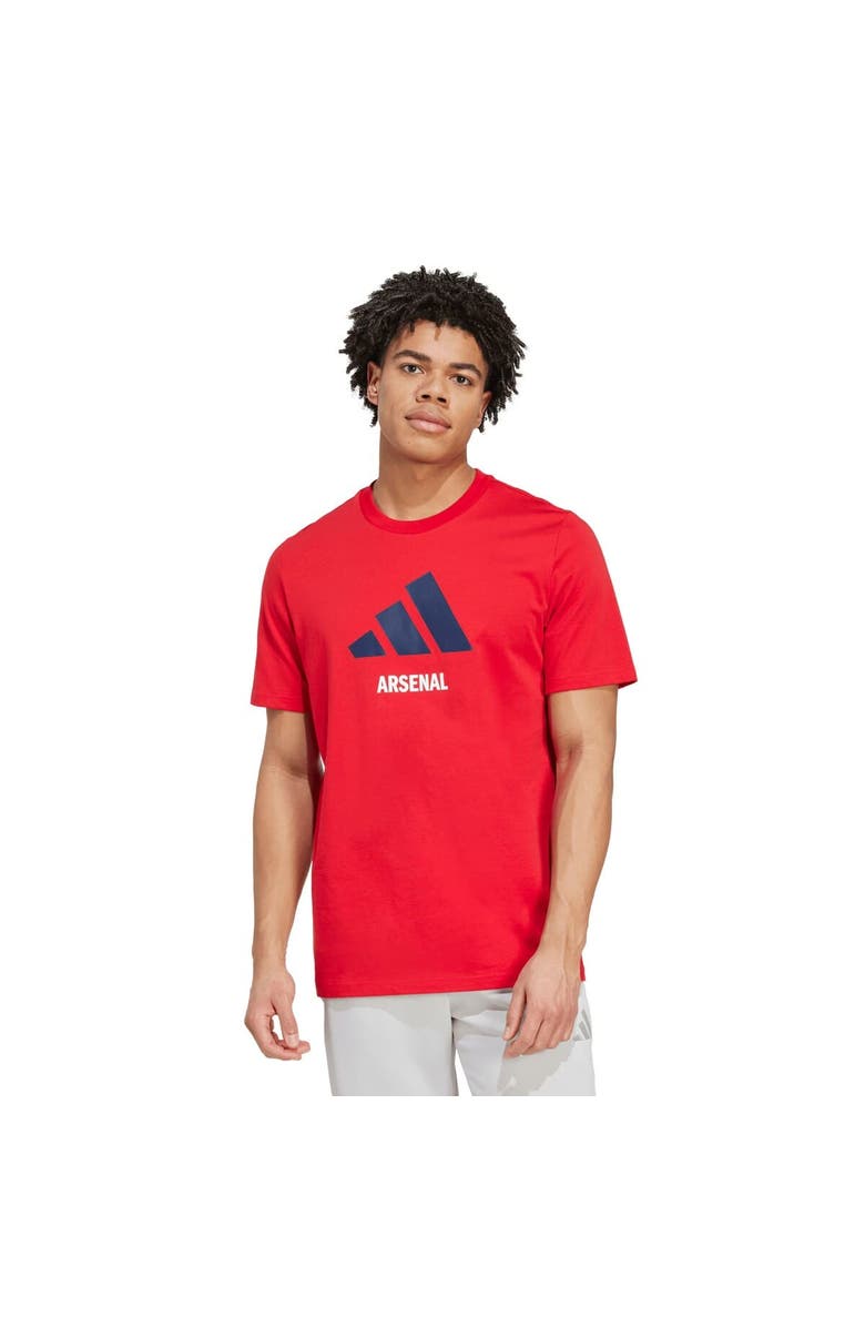 adidas Men's adidas Red Arsenal Three-Stripe Wordmark T-Shirt, Alternate, color, Red