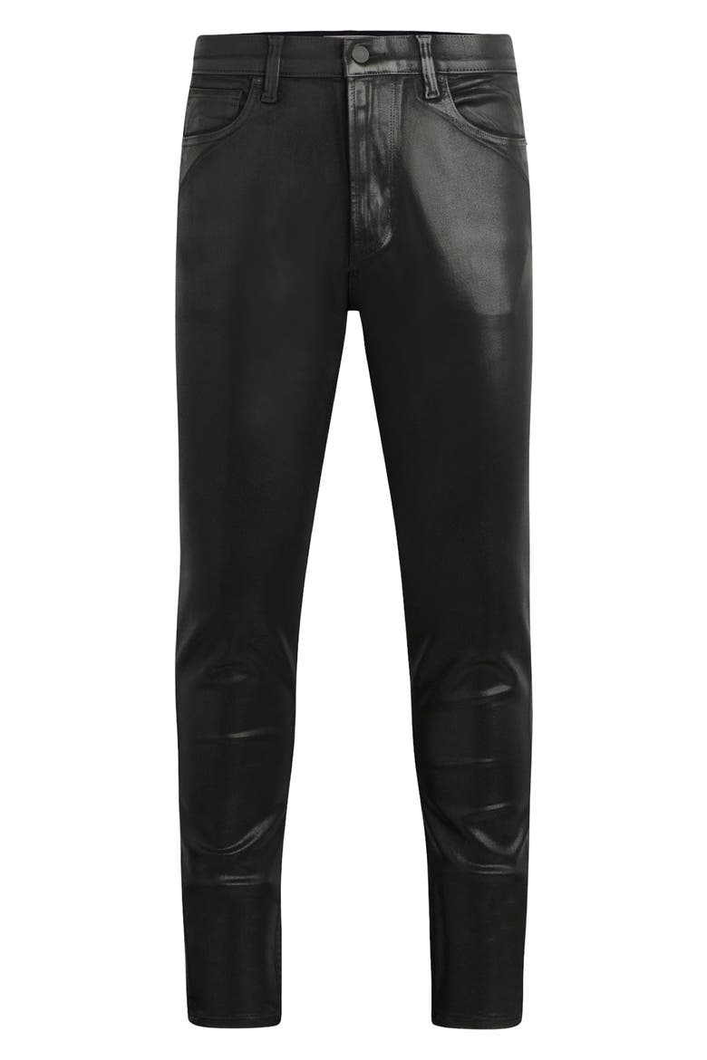 Zack Coated Skinny Jeans, Alternate, color, JET BLACK WAX