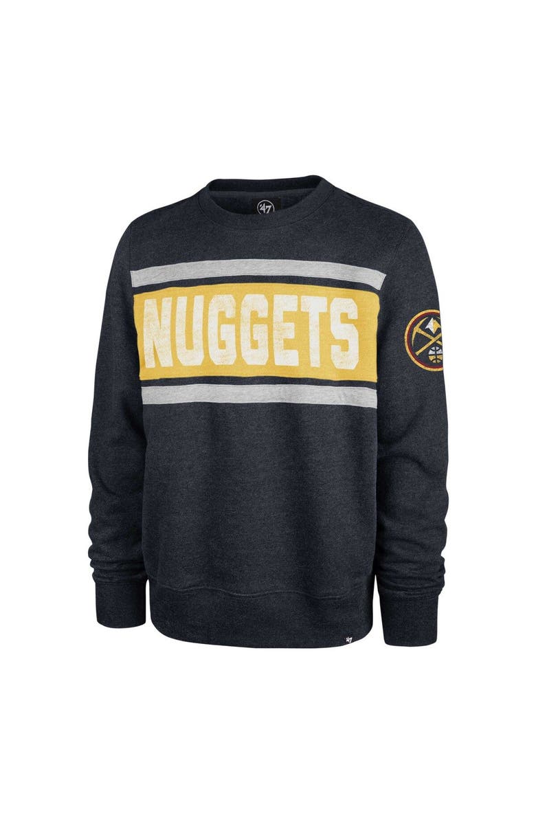 '47 Men's '47 Heather Navy Denver Nuggets Tribeca Emerson Pullover Sweatshirt, Alternate, color, 