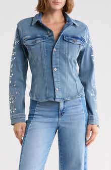 Fitted Embellished Trucker Jacket