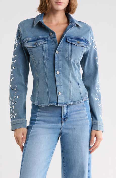 Fitted Embellished Trucker Jacket