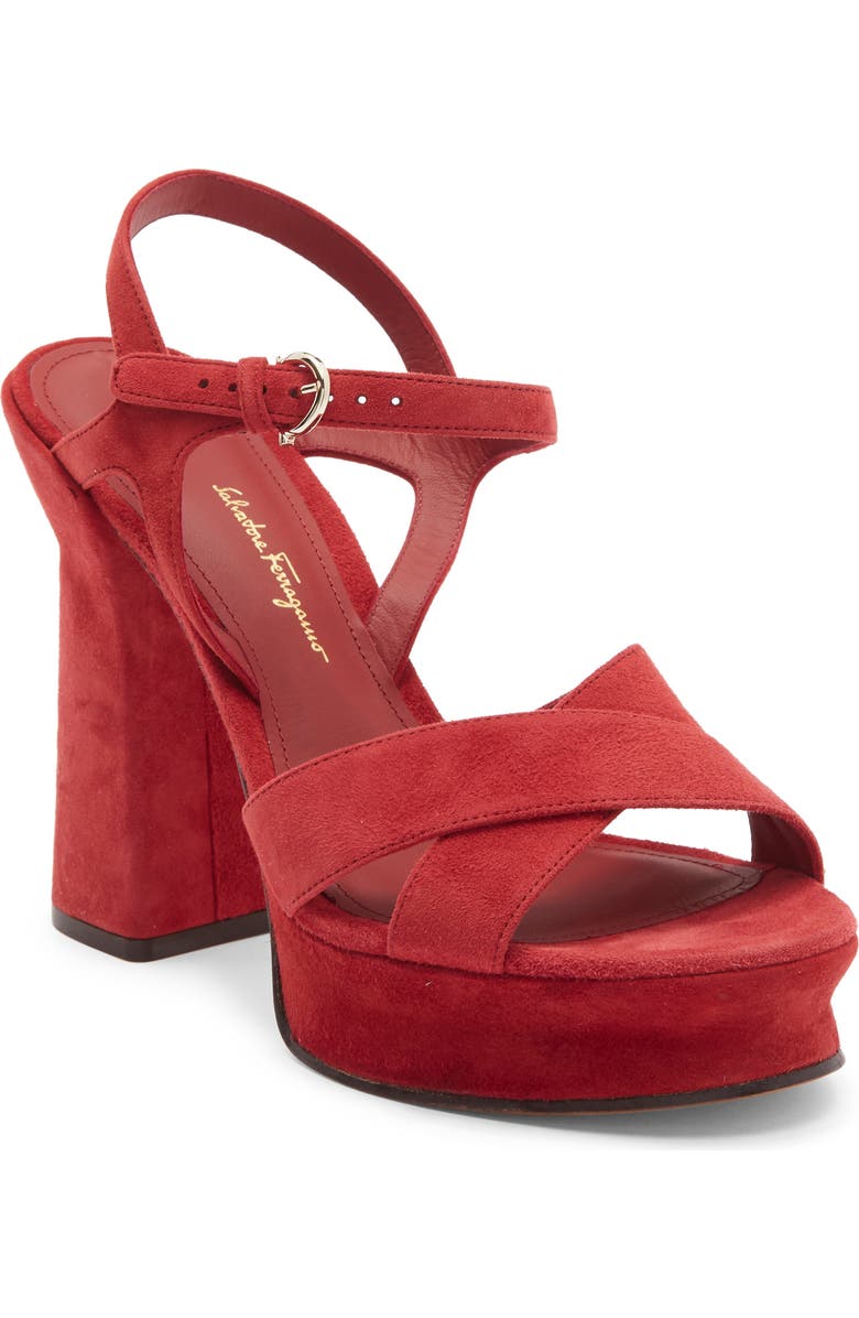 FERRAGAMO Sonya Ankle Strap Platform Sandal, Main, color,