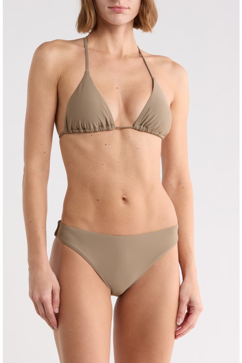 Triangle Bikini Top & Bottoms Set, Main, color, TAUPE HAZE