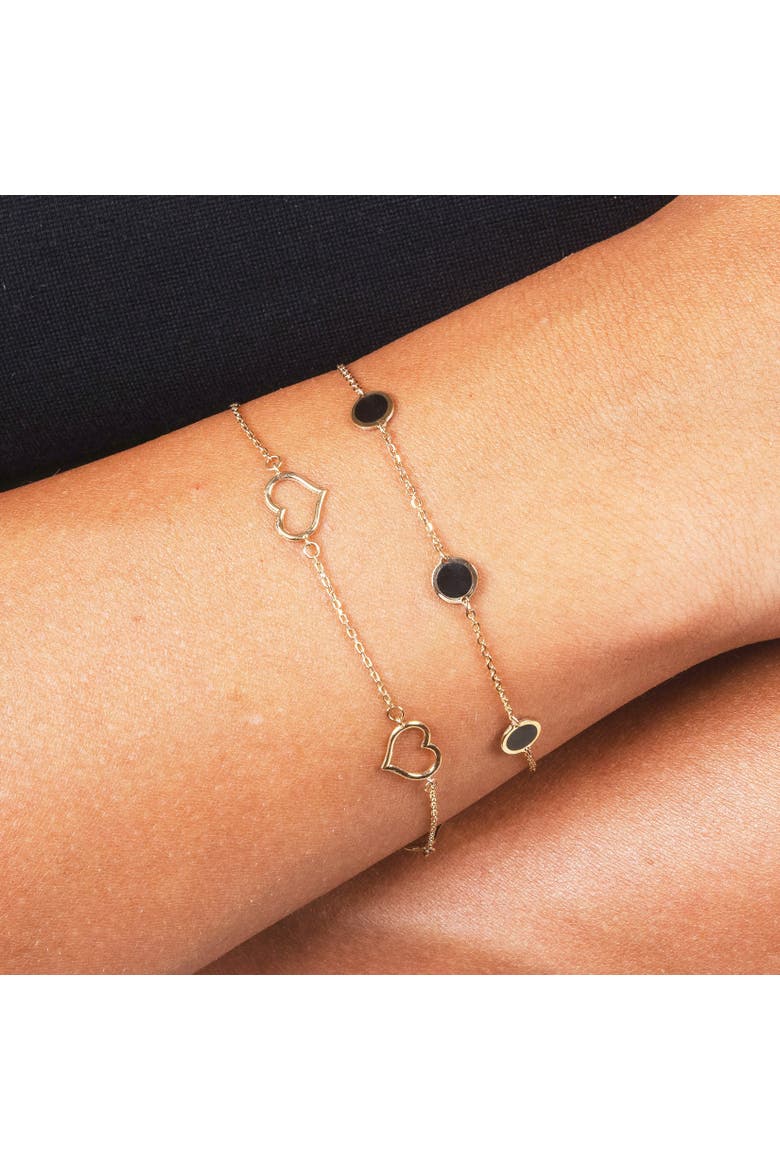 Onyx Bubble Chain Bracelet, Alternate, color, Onyx