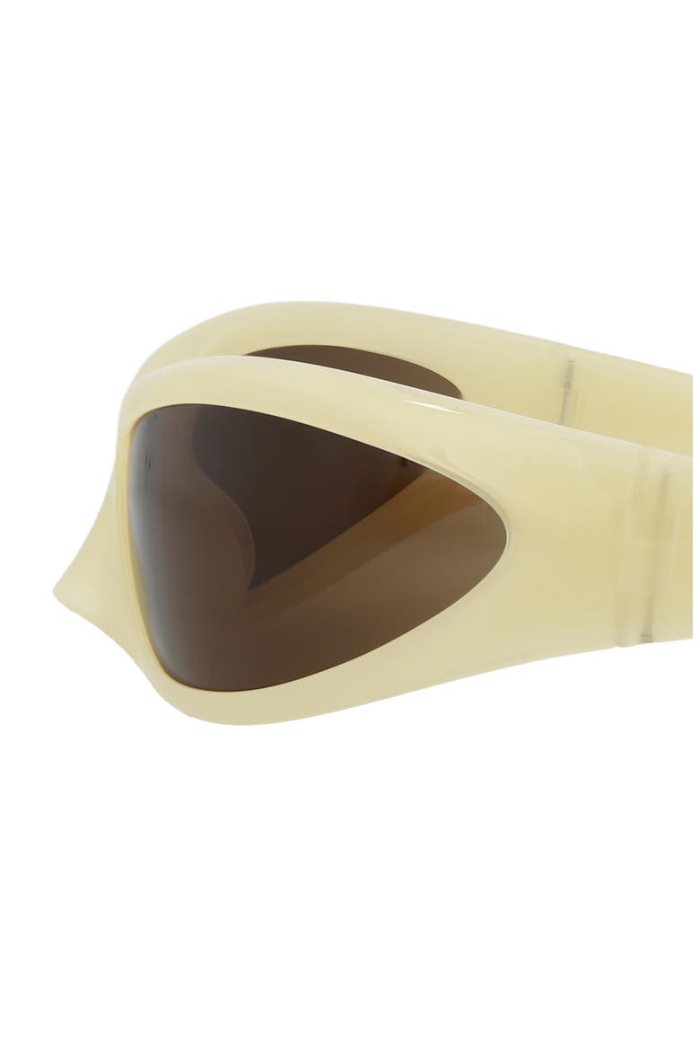 80mm Wrap Sunglasses, Alternate, color, YELLOW YELLOW BROWN