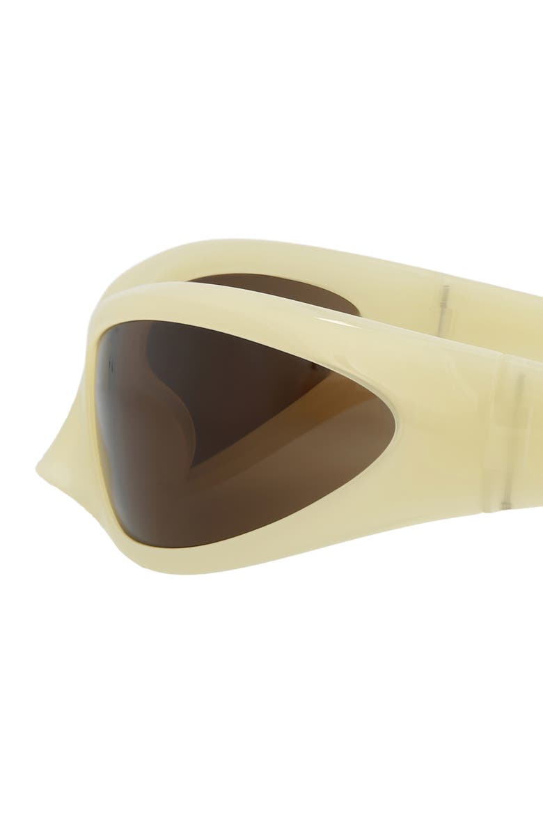 Balenciaga 80mm Wrap Sunglasses, Alternate, color, Yellow Yellow Brown