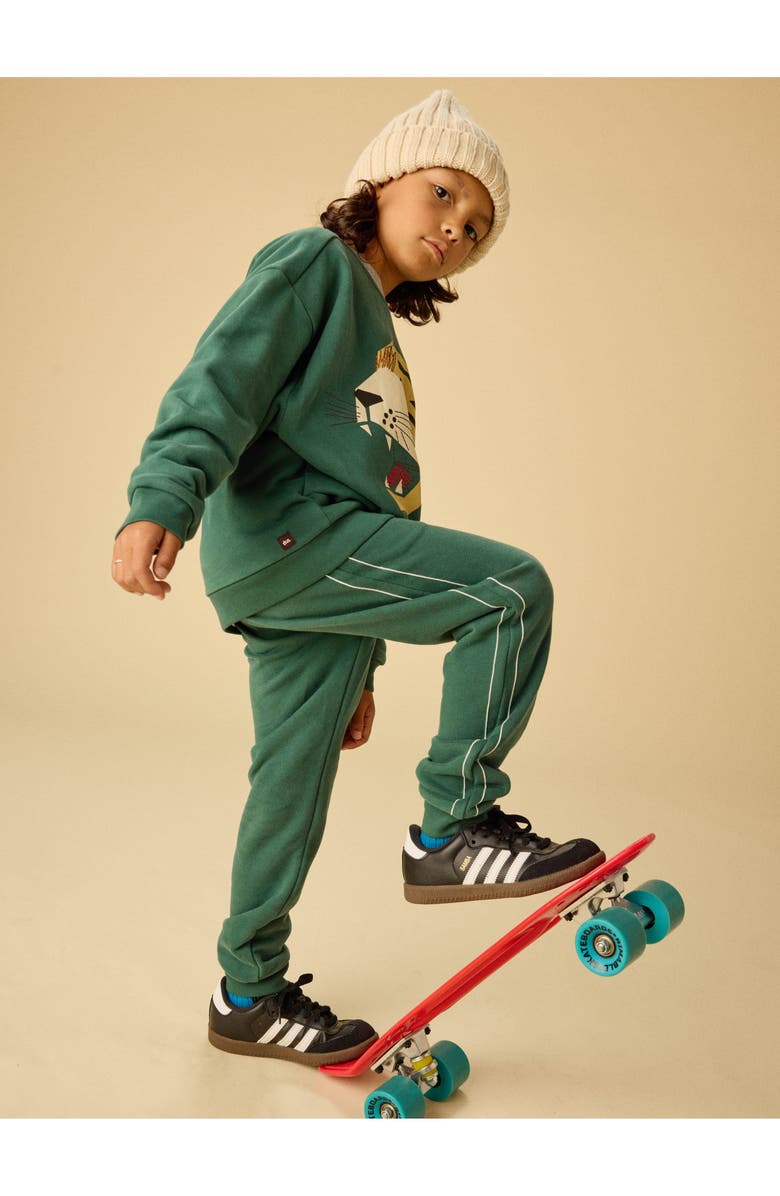 Tea Collection Side Stitch Joggers, Alternate, color, Jungle