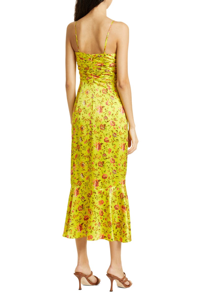 Provence Katz Ruched Midi Dress, Alternate, color, POMELO MULTI