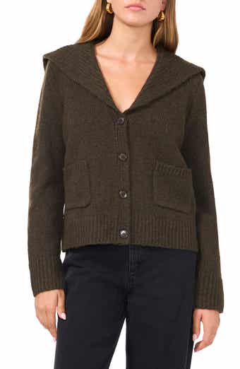 1.STATE Foldover Collar Cardigan