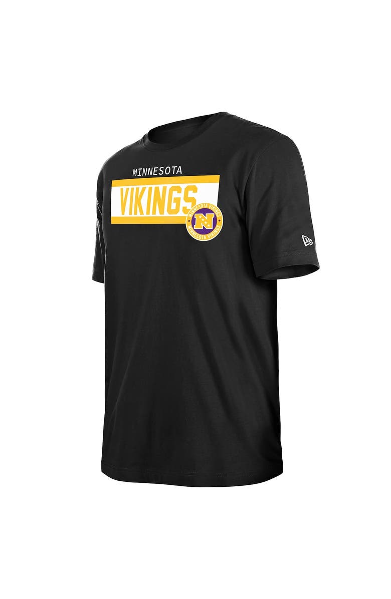 New Era Men's New Era  Black Minnesota Vikings 3rd Down High Density Print T-Shirt, Alternate, color, Black