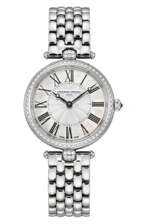 FREDERIQUE CONSTANT Art Deco Diamond Bracelet Watch, 30mm in Silver-Tone  product