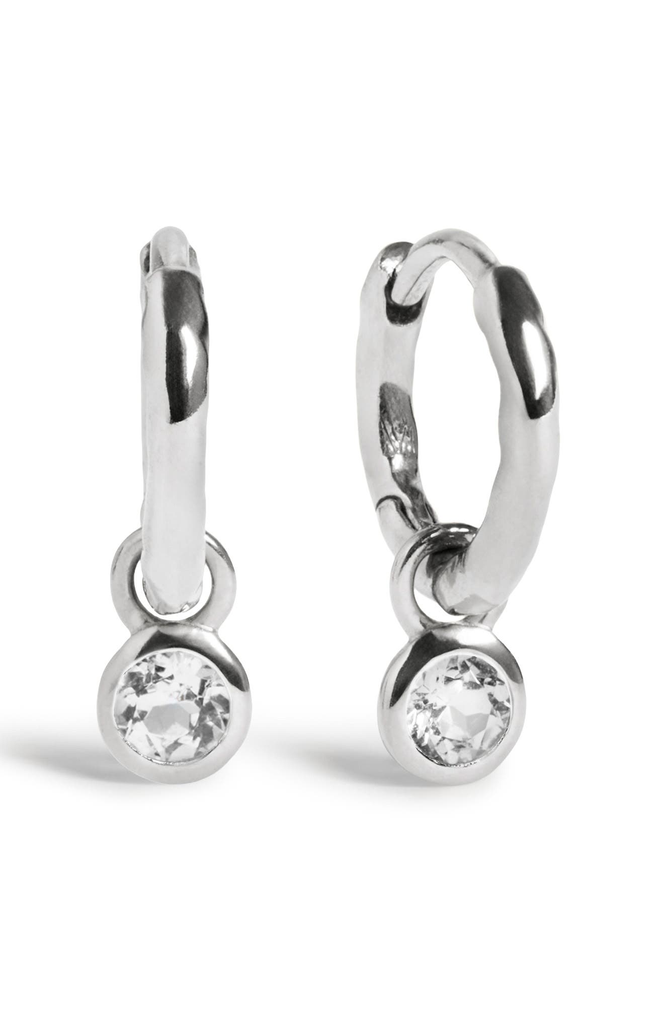 STERLING SILVER/ WHITE TOPAZ