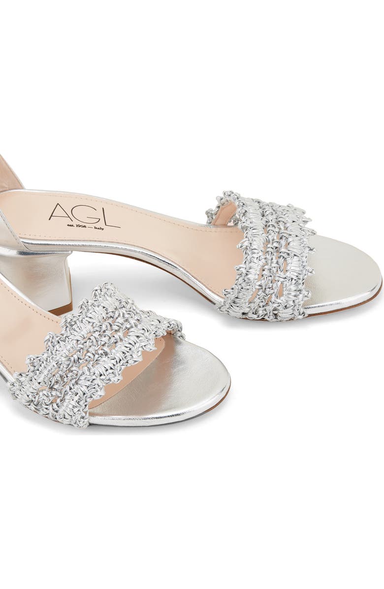 AGL Crochet Block Heel Sandal, Alternate, color,