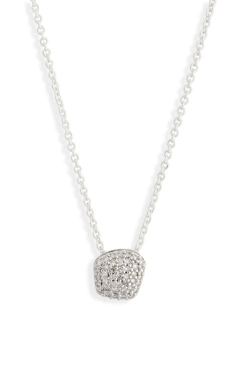 Nura Mini Nugget Pavé Diamond Pendant Necklace