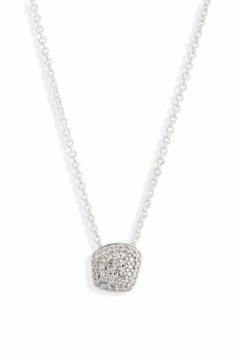 Monica Vinader Nura Mini Nugget Pavé Diamond Pendant Necklace