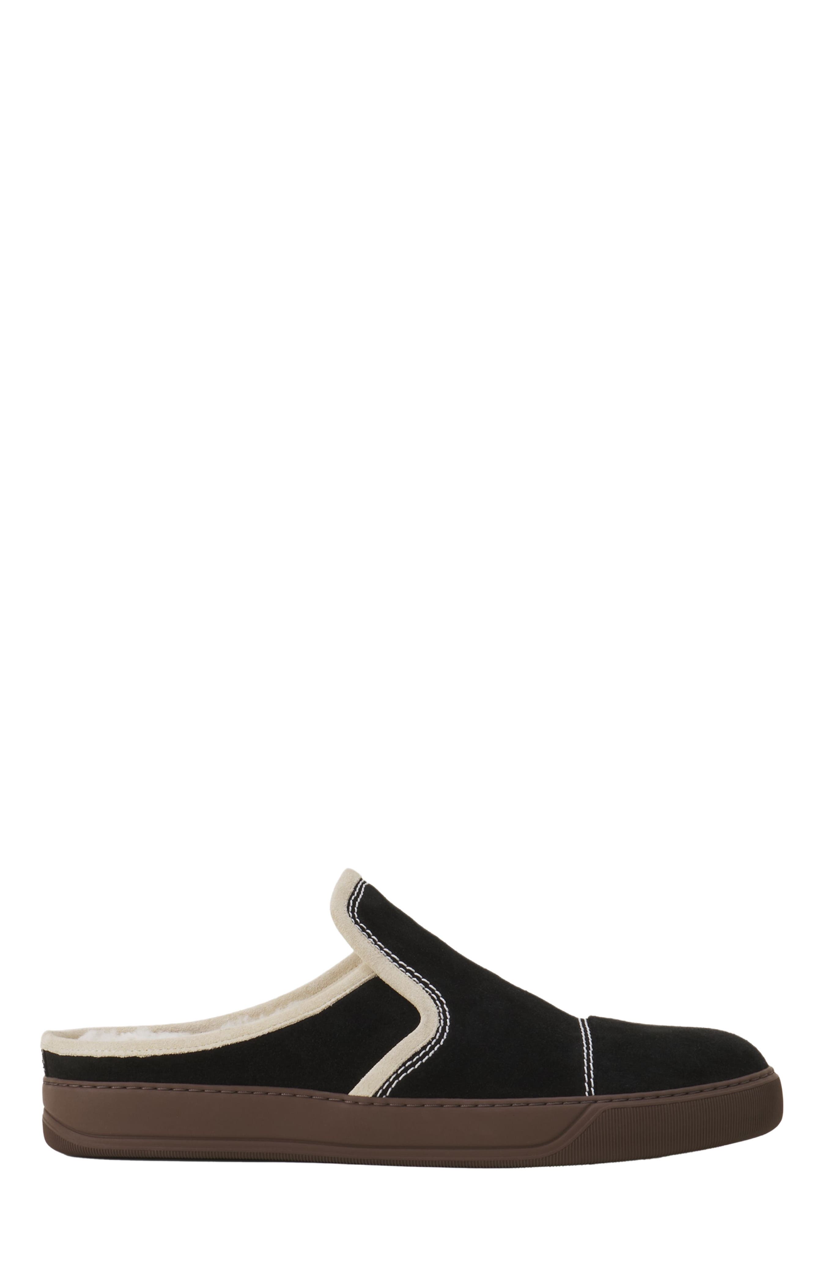 Lanvin Dbb1 Suede Mule Sneakers, Main, color, Noir/Blanc Cassé