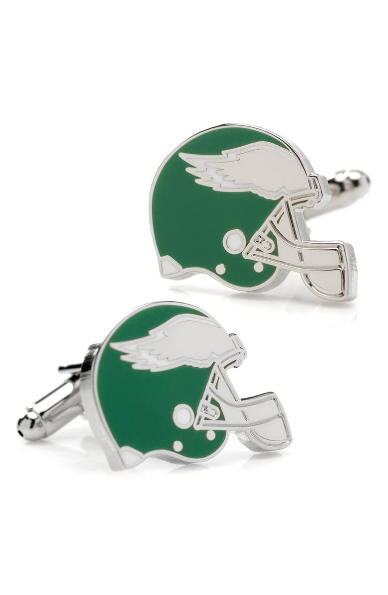 Cufflinks, Inc. NFL Philadelphia Eagles Retro Helmet Lapel Pin, Main, color, Green