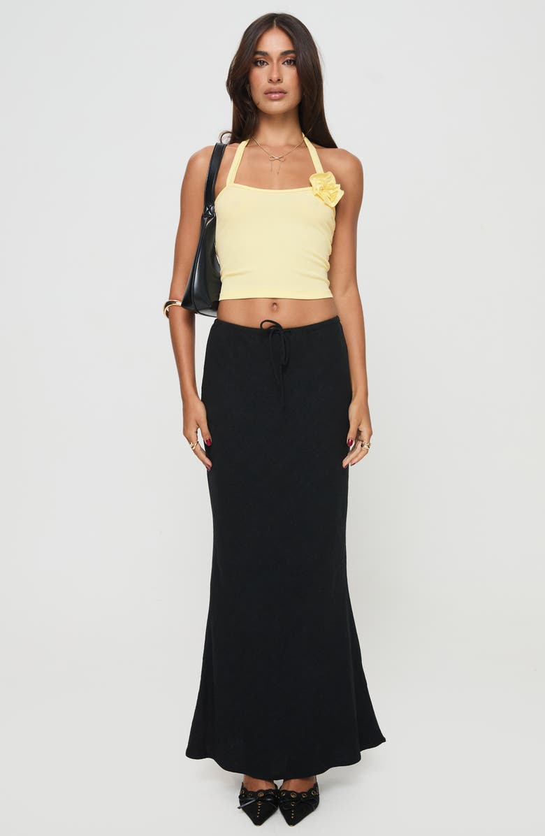 Princess Polly You've Got the Love Rosette Halter Top, Alternate, color, Yellow